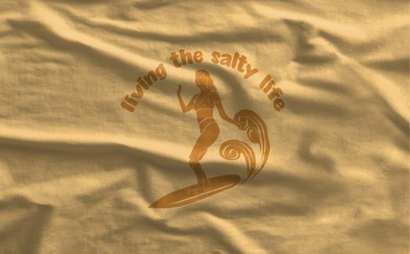 Capturing Coastal Cool: The Vintage Illustration Tee Graphic Surfing Font