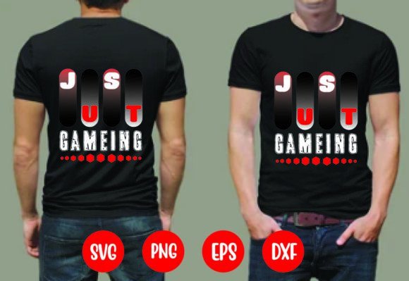 Level Up Your Merch: Just Gameing T-Shirt Graphic Design