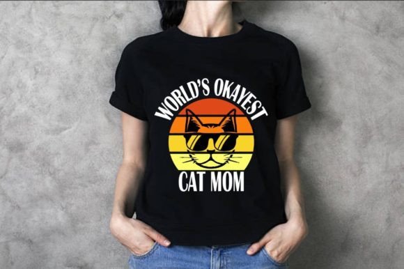 World's Okayest Cat Mom: More Than Just a Graphic Design